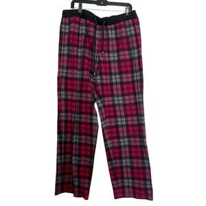 UGG Red Plaid Lounge Pants XXL Fleece Waistband Winter Cozy Cabincore